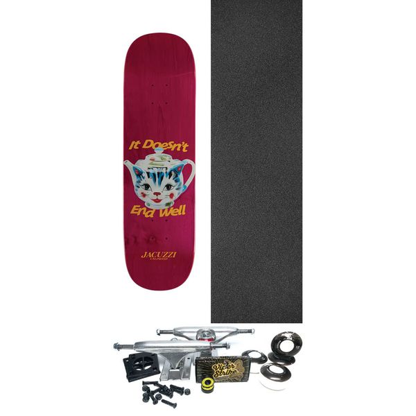 Jacuzzi Unlimited Skateboards Tea Pot Skateboard Deck - 8.5" x 32.1" - Complete Skateboard Bundle